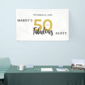 Gold 50 und fabelhaft Personalisiert 50. Geburtsta Banner (Messeveranstaltung)