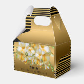 Gold 50th Wedding Anniversary Fvor Box Geschenkschachtel (Rückseite)