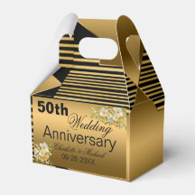 Gold 50th Wedding Anniversary Fvor Box