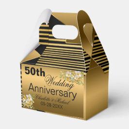 Gold 50th Wedding Anniversary Fvor Box Geschenkschachtel