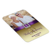 Gold 50th Wedding Anniversary Magnet Lila (Rechte Seite)