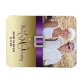 Gold 50th Wedding Anniversary Magnet Lila (Horizontal)