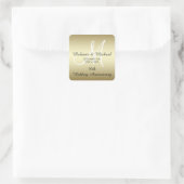 Gold 50th Wedding Anniversary Stickers (Tasche)