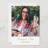 Gold 5 Einladung zur Fotocollage Graduation Party (Rückseite)