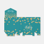 Gold 60. Geburtstag Danke Confetti Aquamarin Geschenkschachtel (Ungefaltet)