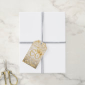 Gold 60. Geburtstag Danke Glam Lights Geschenkanhänger (Mit Garn)