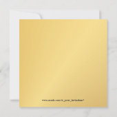 Gold 60. Geburtstag Einladungen Dann & Jetzt 2 Fot (Rückseite)