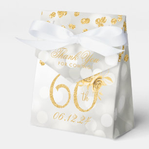 Gold 60. Geburtstag Vielen Dank, dass Sie Floral S Geschenkschachtel