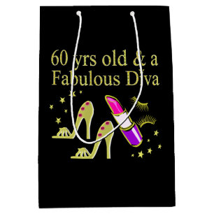 GOLD 60 JRS ALD UND EINE FABULOSE DIVA MITTLERE GESCHENKTÜTE
