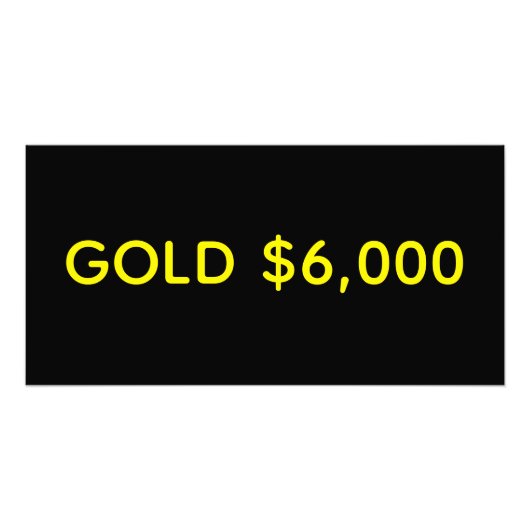 Gold $6,000 Market Celebration Fotodruck (Vorne)