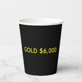 Gold $6,000 Market Celebration Pappbecher