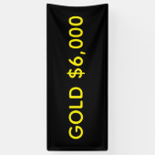 Gold $6,000 Marktfeier Banner (Vertikal)