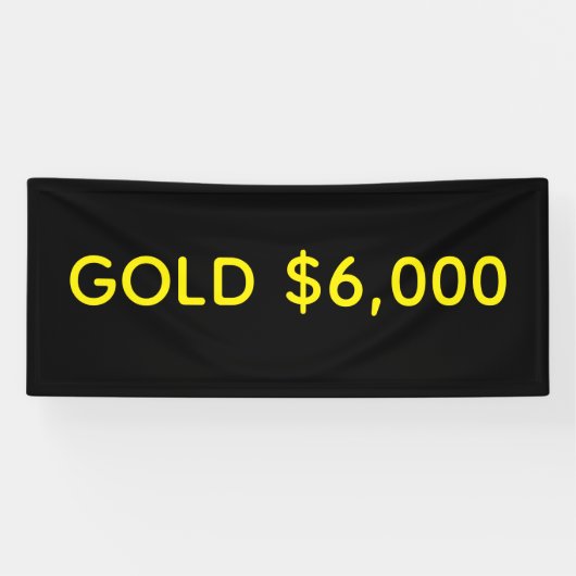 Gold $6,000 Marktfeier Banner (Horizontal)