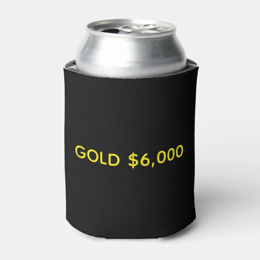 Gold $6,000 Marktfeier Dosenkühler (Kanne Vorderseite)