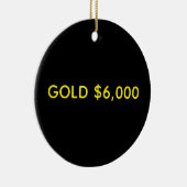 Gold $6,000 Marktfeier Keramik Ornament (Rechts)