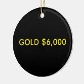 Gold $6,000 Marktfeier Keramik Ornament (Links)