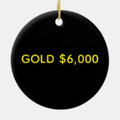 Gold $6,000 Marktfeier Keramik Ornament (Hinten)