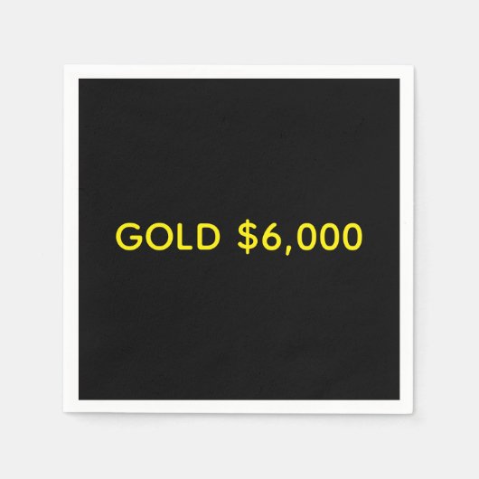 Gold $6.000 Marktplatz-Feier Serviette (Vorderseite)