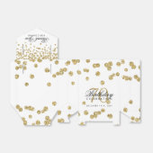 Gold 70. Geburtstag Danke Confetti Geschenkschachtel (Ungefaltet)