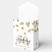 Gold 70. Geburtstag Danke Confetti Geschenkschachtel (Geöffnet)