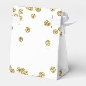 Gold 70. Geburtstag Danke Confetti Geschenkschachtel (Rückseite)