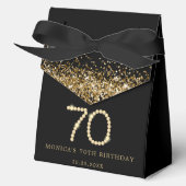 Gold 70th Diamonds Birthday Party Geschenkschachtel (Vorderseite)