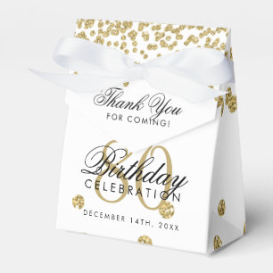 Gold 80. Geburtstag Danke Confetti Geschenkschachtel
