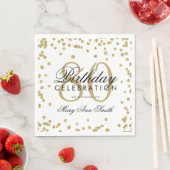 Gold 80. Geburtstag Glitzer Confetti Serviette (Beispiel)