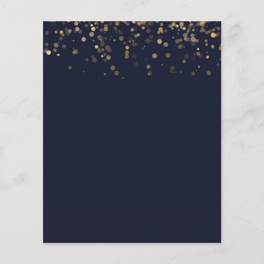 Gold 80. Geburtstagsparty Einladung (Rückseite)