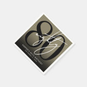 Gold 80th Birthday Party Serviette (Ecke)
