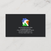 Gold A-Frame Dachstruktur Architektur Visitenkarte (Rückseite)