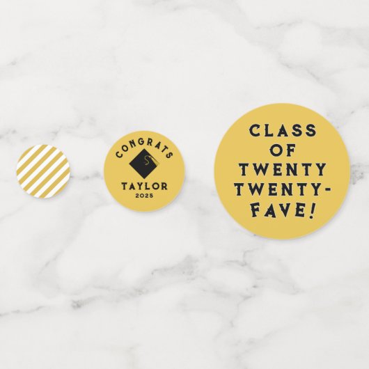 Gold-Abschluss 2025 Konfetti (Vorderseiten)