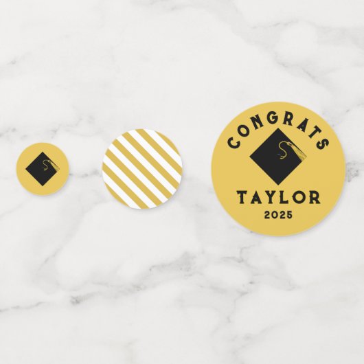 Gold-Abschluss 2025 Konfetti (Rückseiten)