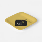 Gold Abschluss 2025 Party Pappteller (Gewinkelt)