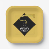 Gold Abschluss 2025 Party Pappteller (Vorderseite)