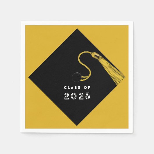 Gold-Abschluss 2026 Serviette (Vorderseite)