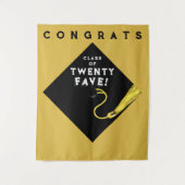 Gold Abschluss Class 2025 Party Wandteppich (Vorderseite)