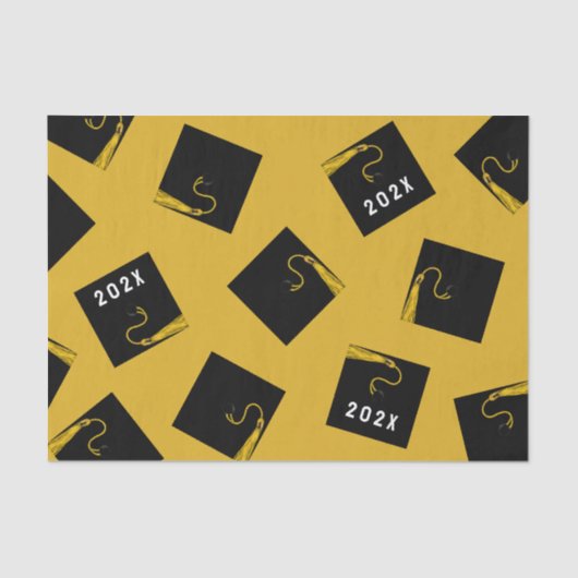 Gold Abschluss Class 2025 Seidenpapier (Vorderseite)