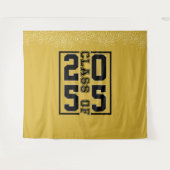 Gold Abschluss Class of Sporty Typografy Wandteppich (Vorderseite (Horizontal))