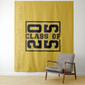 Gold Abschluss Class of Sporty Typografy Wandteppich (Beispiel)