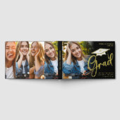 Gold Abschluss Foto Collage Gästebuch (Voll)