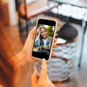 Gold Abschluss Foto Elegante Custom Ankündigung