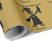 Gold Abschluss - Glückwünsche Geschenkpapier (Rolleneckpunkt)