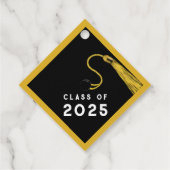 Gold Abschluss Glückwunschs Geschenkanhänger (Rückseite)