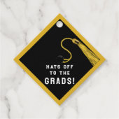 Gold Abschluss Glückwunschs Geschenkanhänger (Vorderseite)