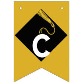 Gold Abschluss Glückwunschs Wimpelkette (Erste Fahne)