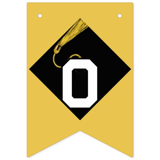 Gold Abschluss Glückwunschs Wimpelkette (Zweite Fahne)