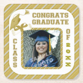 Gold Abschluss Graduate School Party Untersetzer (Vorderseite)