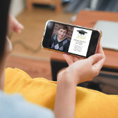 Gold Abschluss Hat Foto Template Einladung