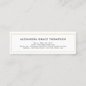 Gold Abschluss Name Card Elegante Einsteckkarte Mini Visitenkarte (Rückseite)